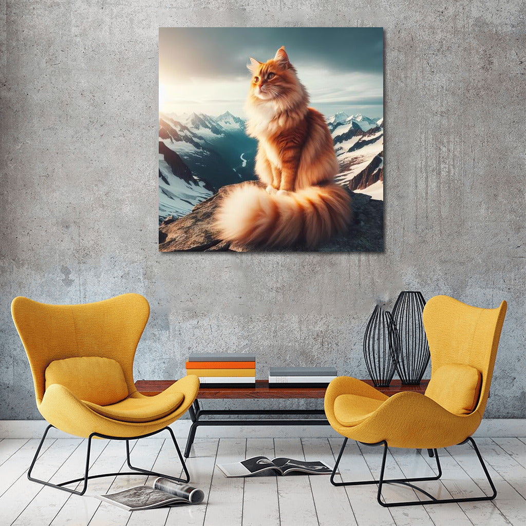 Cat on Top of the World: View from Above