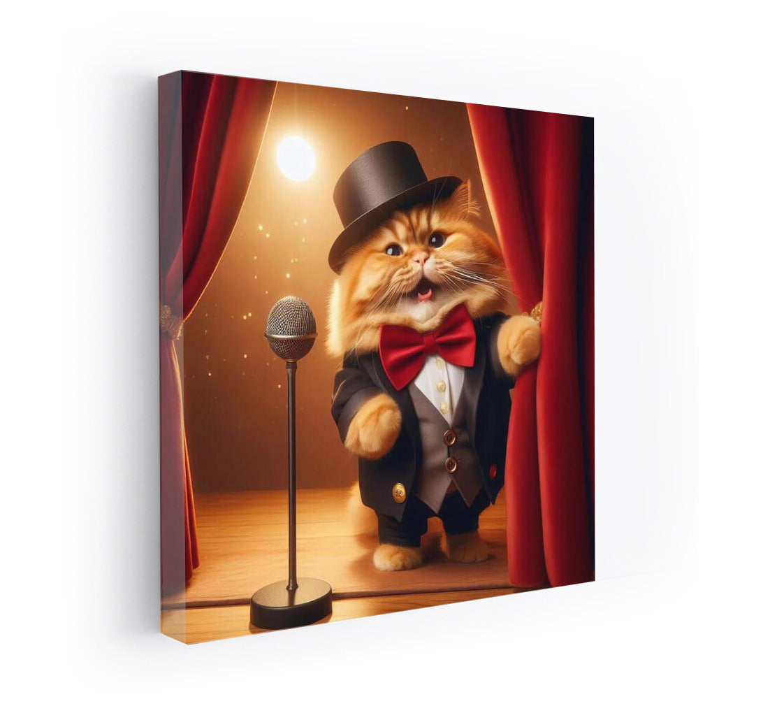 Elegant Cat in a Top Hat: Performer Cat 2