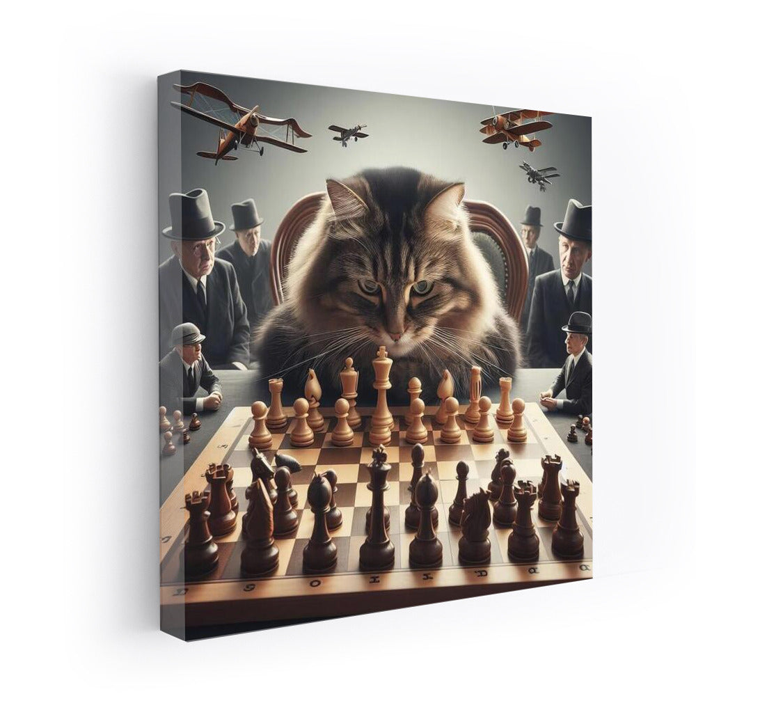 Chess Cat: Live Pieces in a Battle on the Board