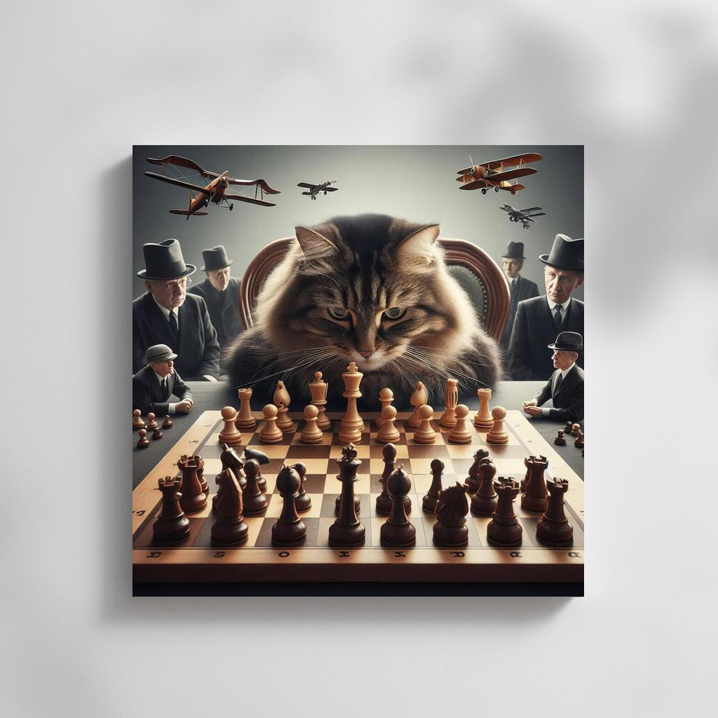 Chess Cat: Live Pieces in a Battle on the Board