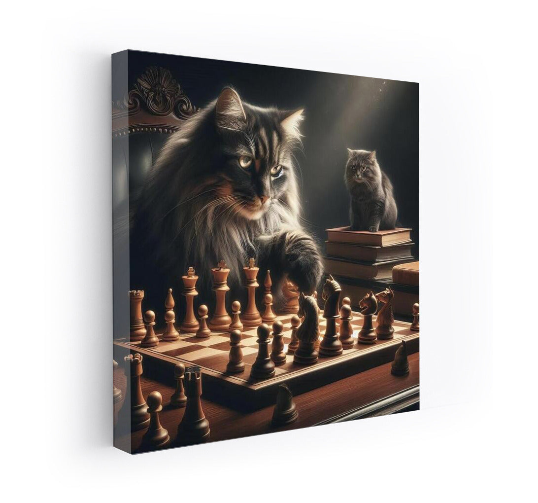Cat Chess Fight: Live Pieces in Action