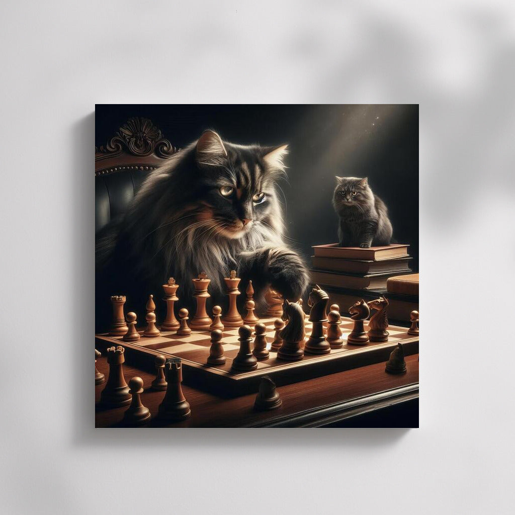 Cat Chess Fight: Live Pieces in Action