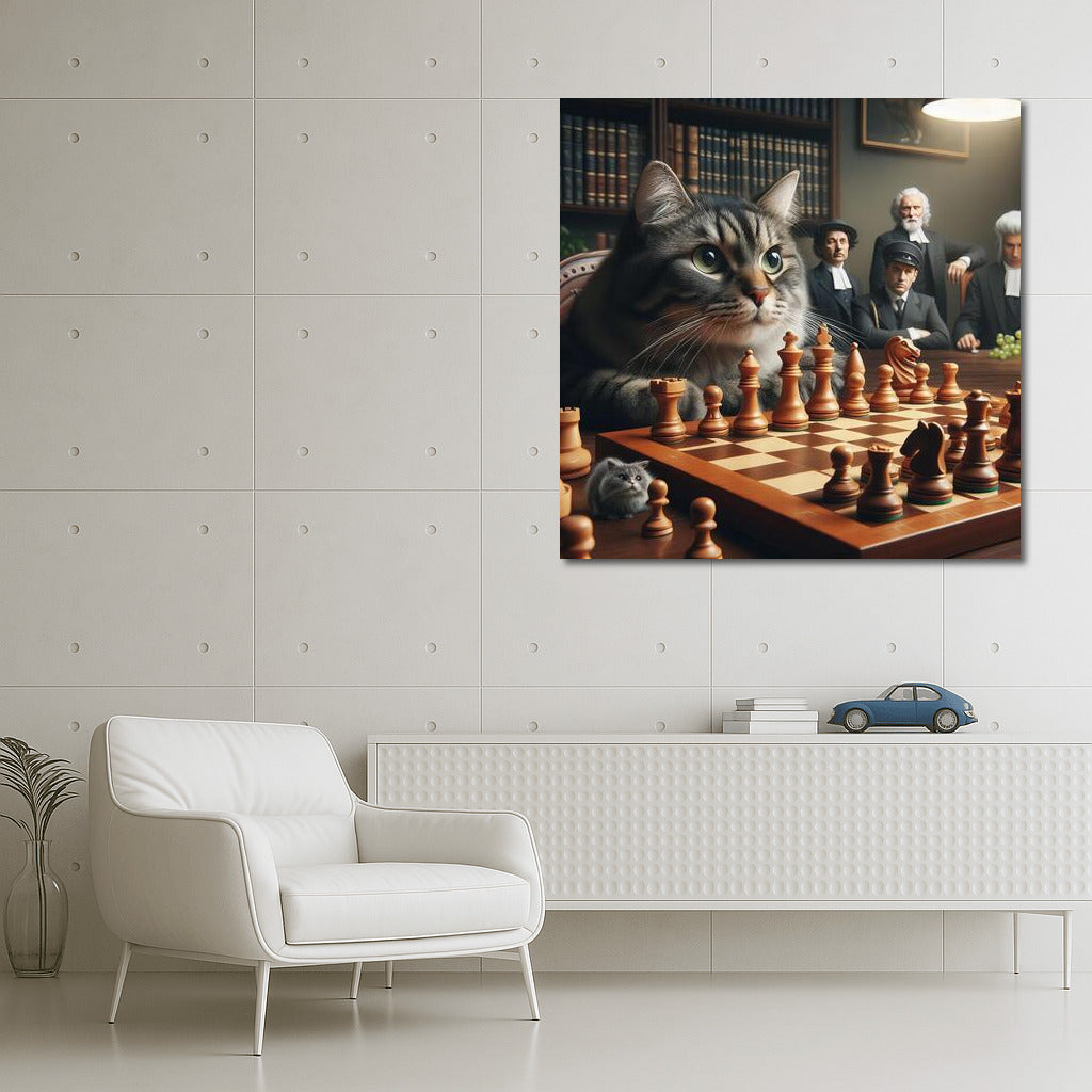 Chess Master: Cat and Living Pieces in Battle