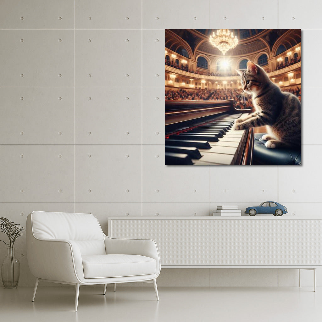 Melodies of Paws: Cat on the Piano in the Concert Hall