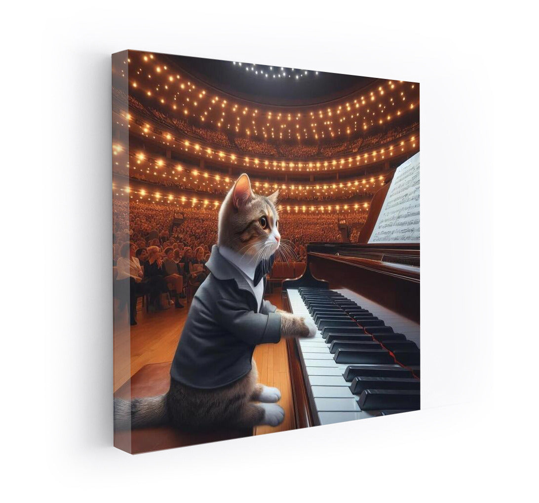 Virtuoso Cat: Musical Concert in the Hall