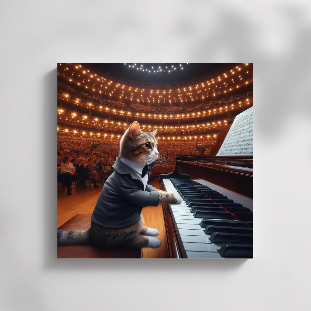 Virtuoso Cat: Musical Concert in the Hall