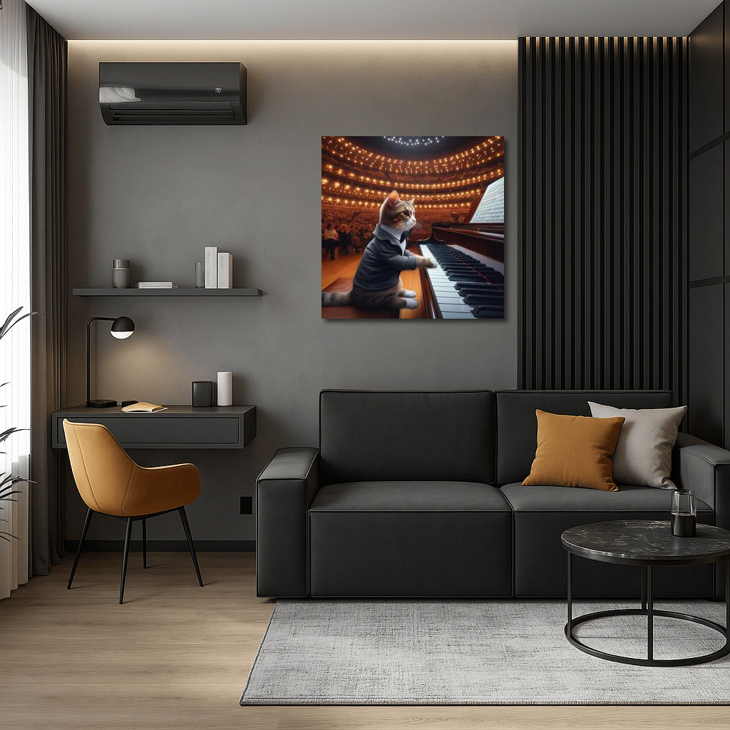 Virtuoso Cat: Musical Concert in the Hall