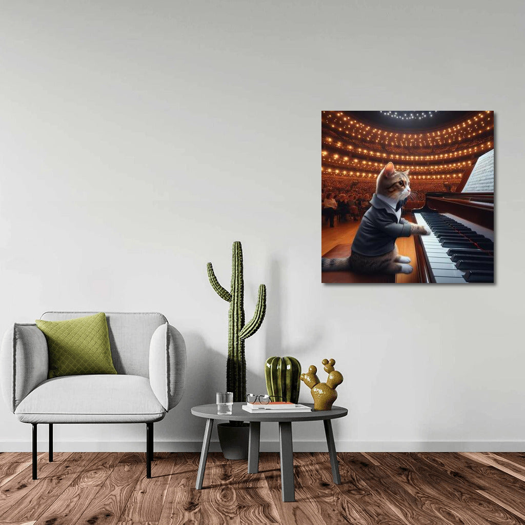 Virtuoso Cat: Musical Concert in the Hall