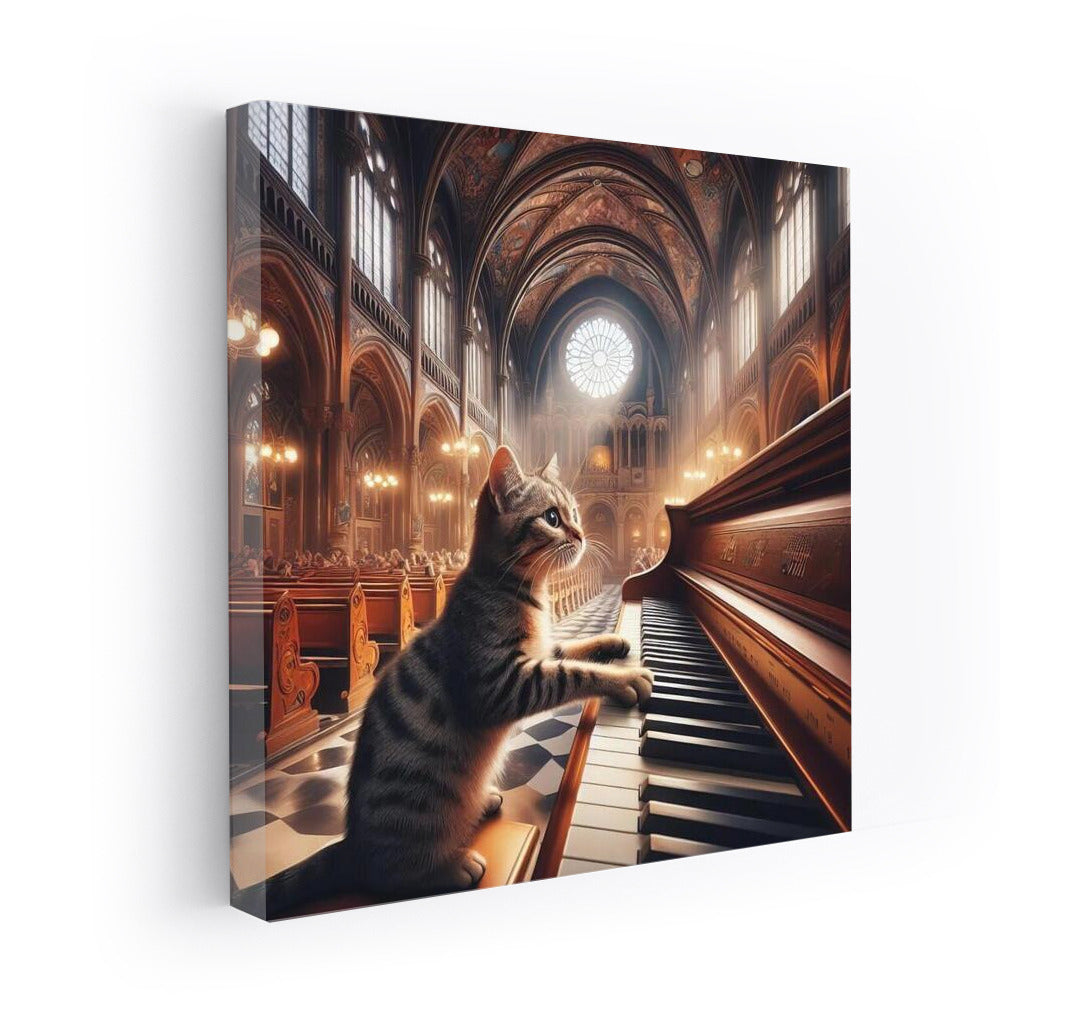 Virtuoso Cat in Concert: Music and Harmony on the Piano