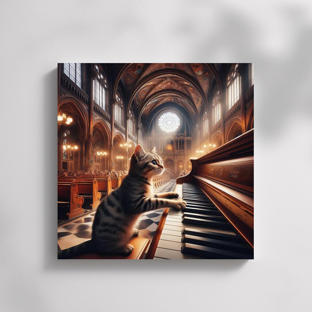 Virtuoso Cat in Concert: Music and Harmony on the Piano