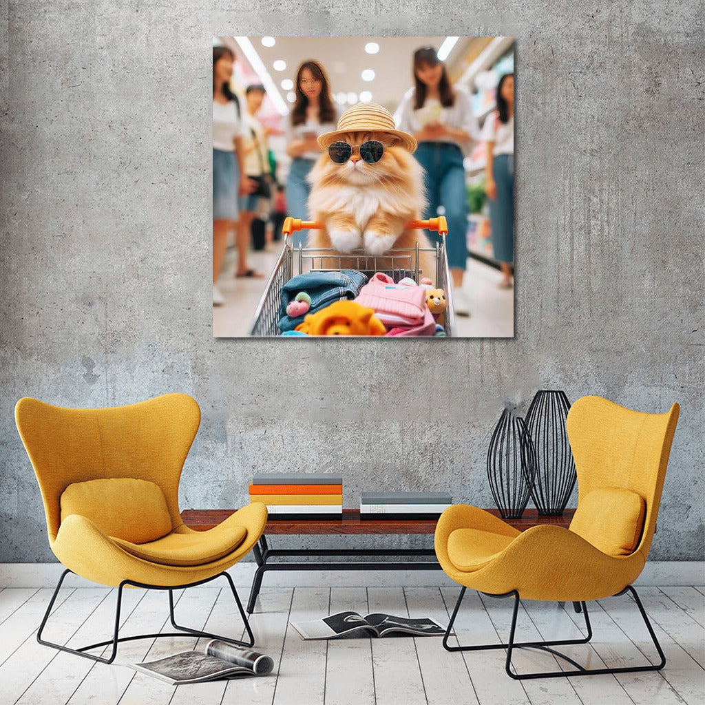 The Cat in the Hat: Stylish Shopping at the Mall