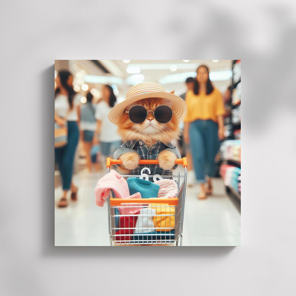 Stylish Cat in the Hat: Shopping at the Mall