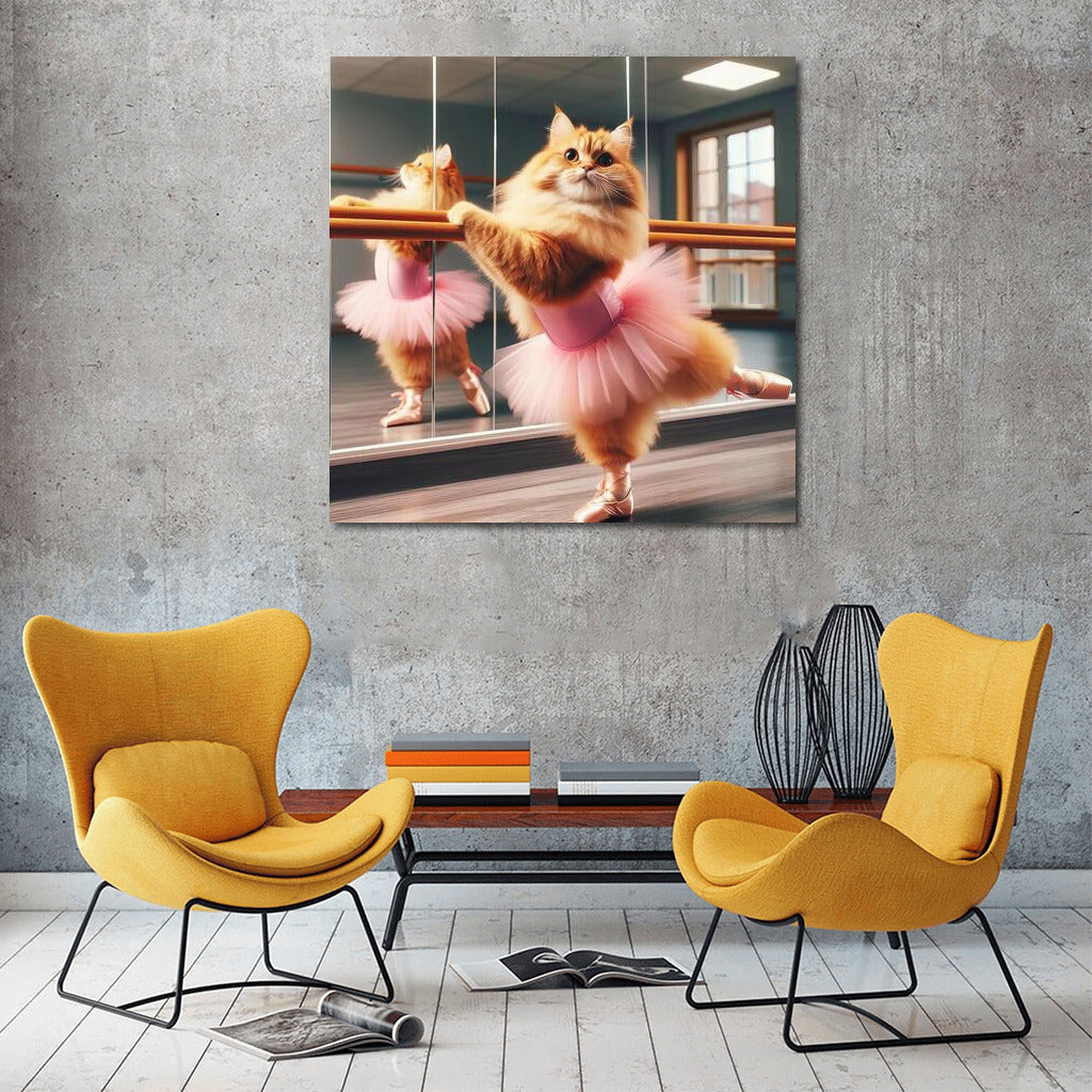 Ballet Cat: Fluffy Dancer in the Studio
