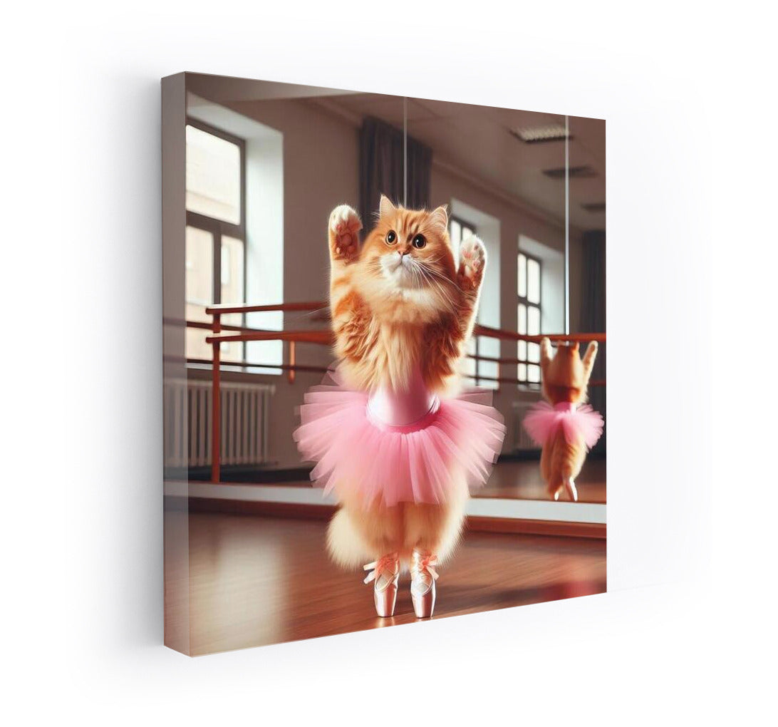 Ballet Cat: Fluffy Artist in the Dance Studio