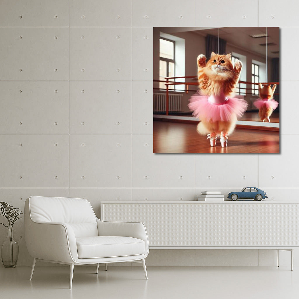 Ballet Cat: Fluffy Artist in the Dance Studio