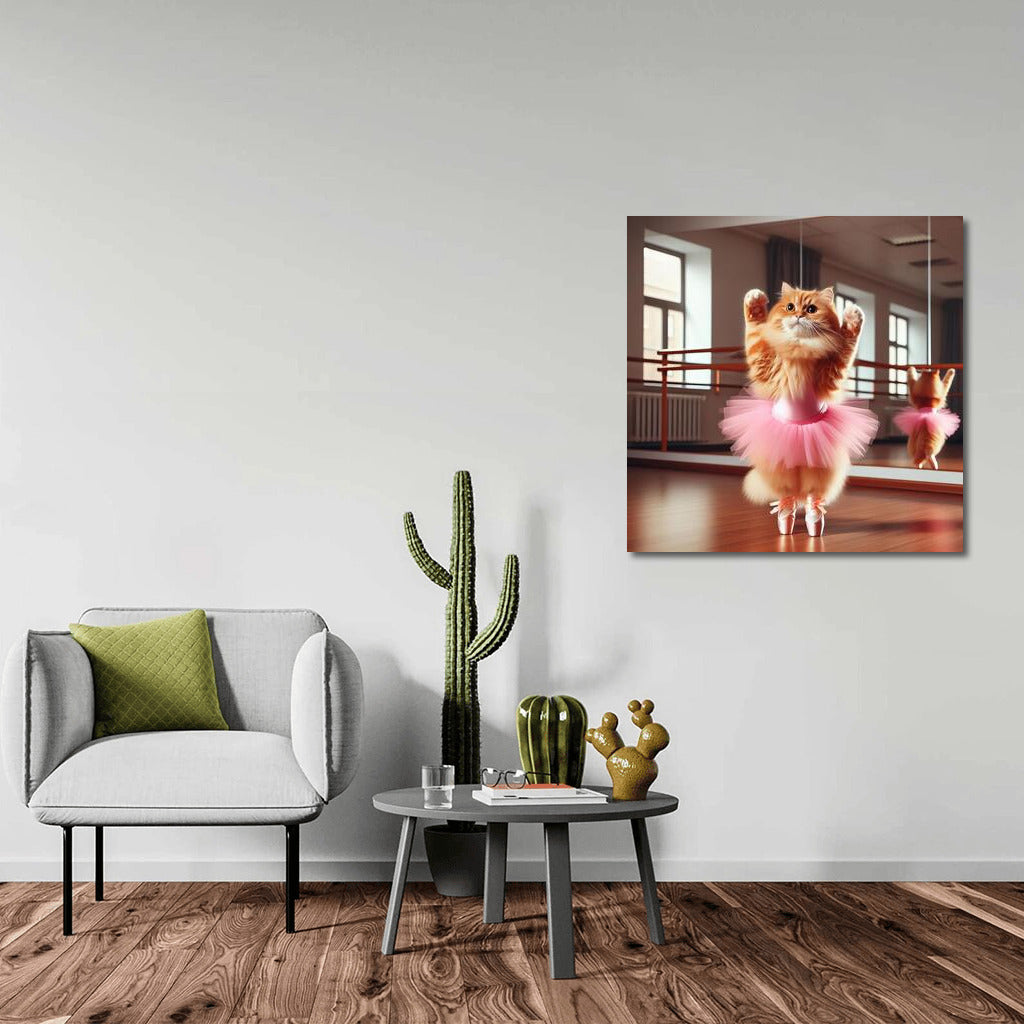 Ballet Cat: Fluffy Artist in the Dance Studio