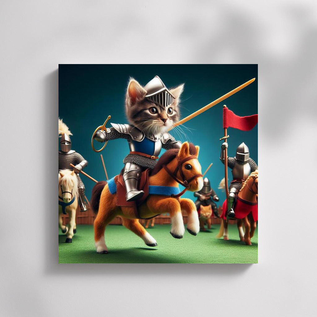 Cat Knights in the Medieval Tournament: Epic Battle
