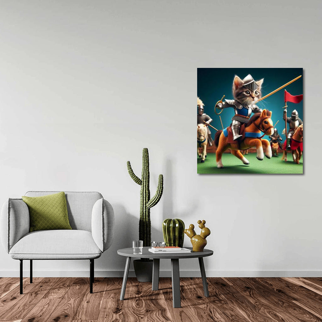 Cat Knights in the Medieval Tournament: Epic Battle