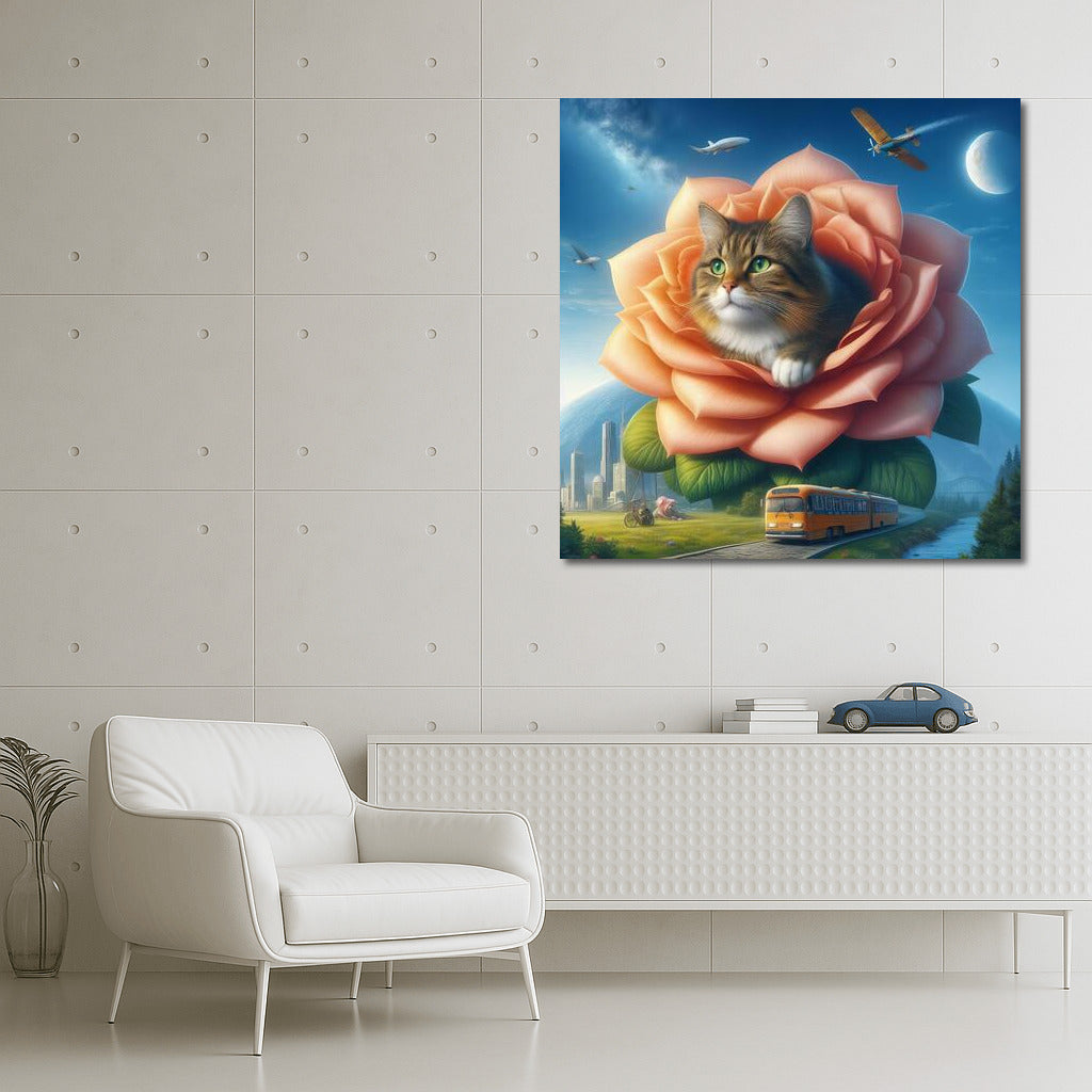 Journey of the Cat on the Giant Flower: The World in Clouds and Cities