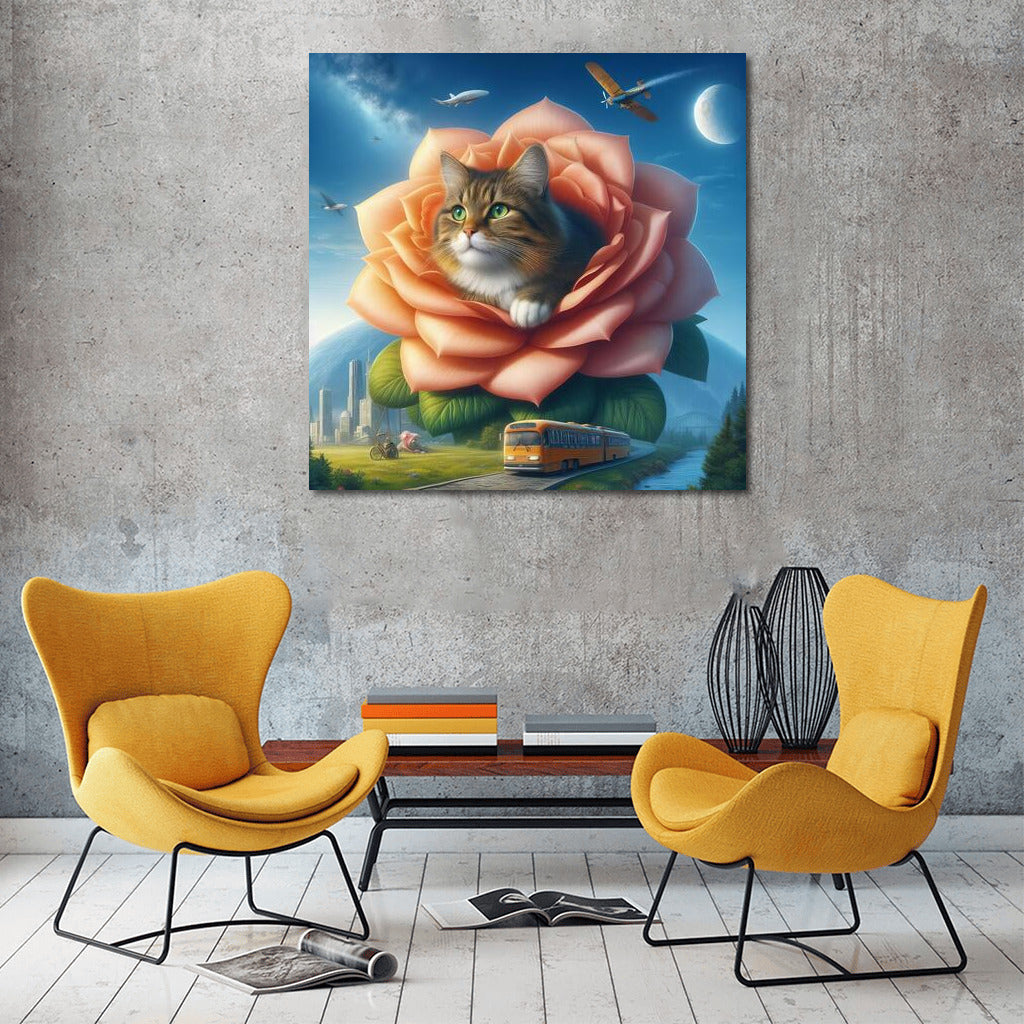 Journey of the Cat on the Giant Flower: The World in Clouds and Cities