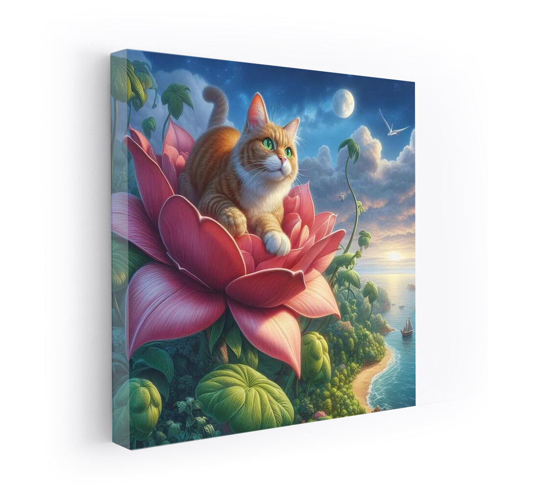 Cat on a Flower Ship: Journey Through Worlds