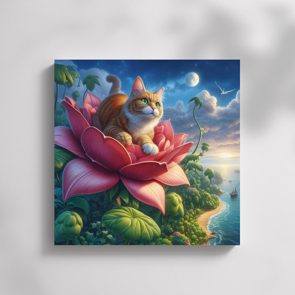 Cat on a Flower Ship: Journey Through Worlds