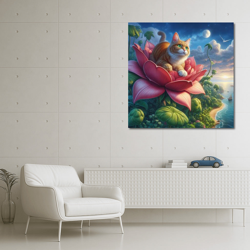 Cat on a Flower Ship: Journey Through Worlds