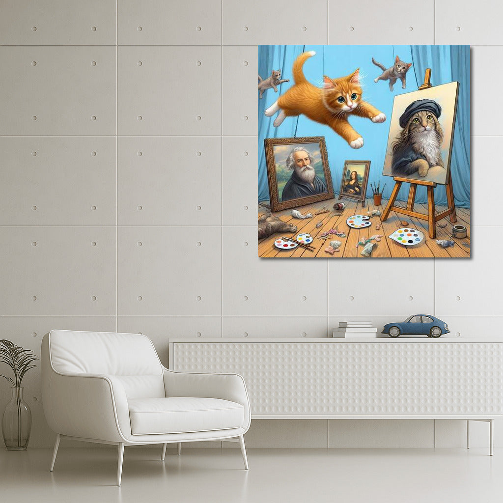 Cat Leap: Living Masterpieces for Wall Magic