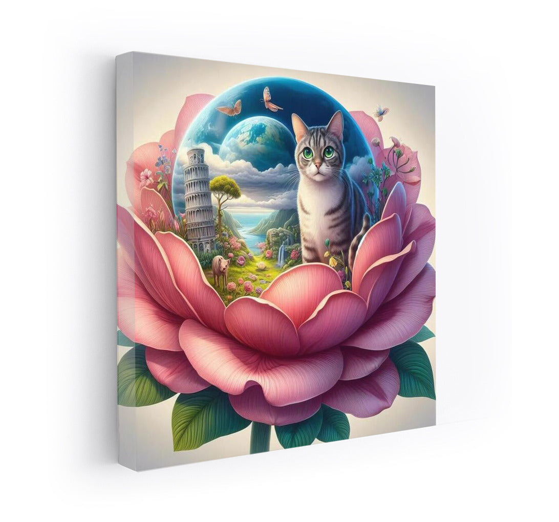 Cat on a Flower Sailboat: Journey through the World of Fantasy