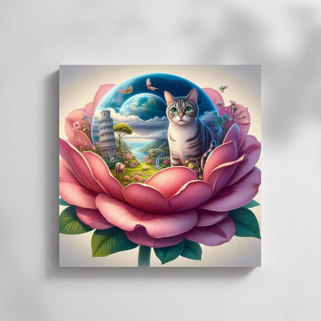 Cat on a Flower Sailboat: Journey through the World of Fantasy
