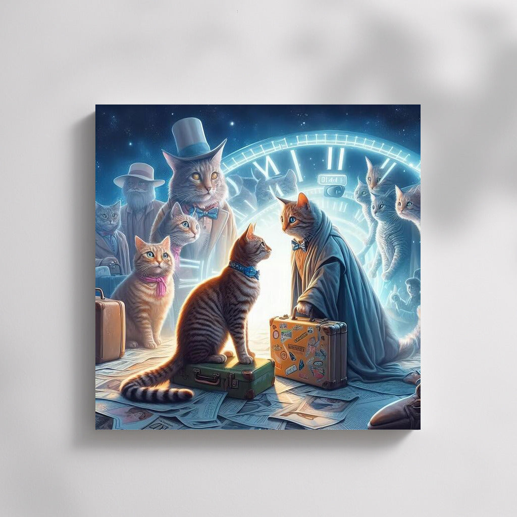 Chronicles of Time: Cat on a Journey Through the Ages