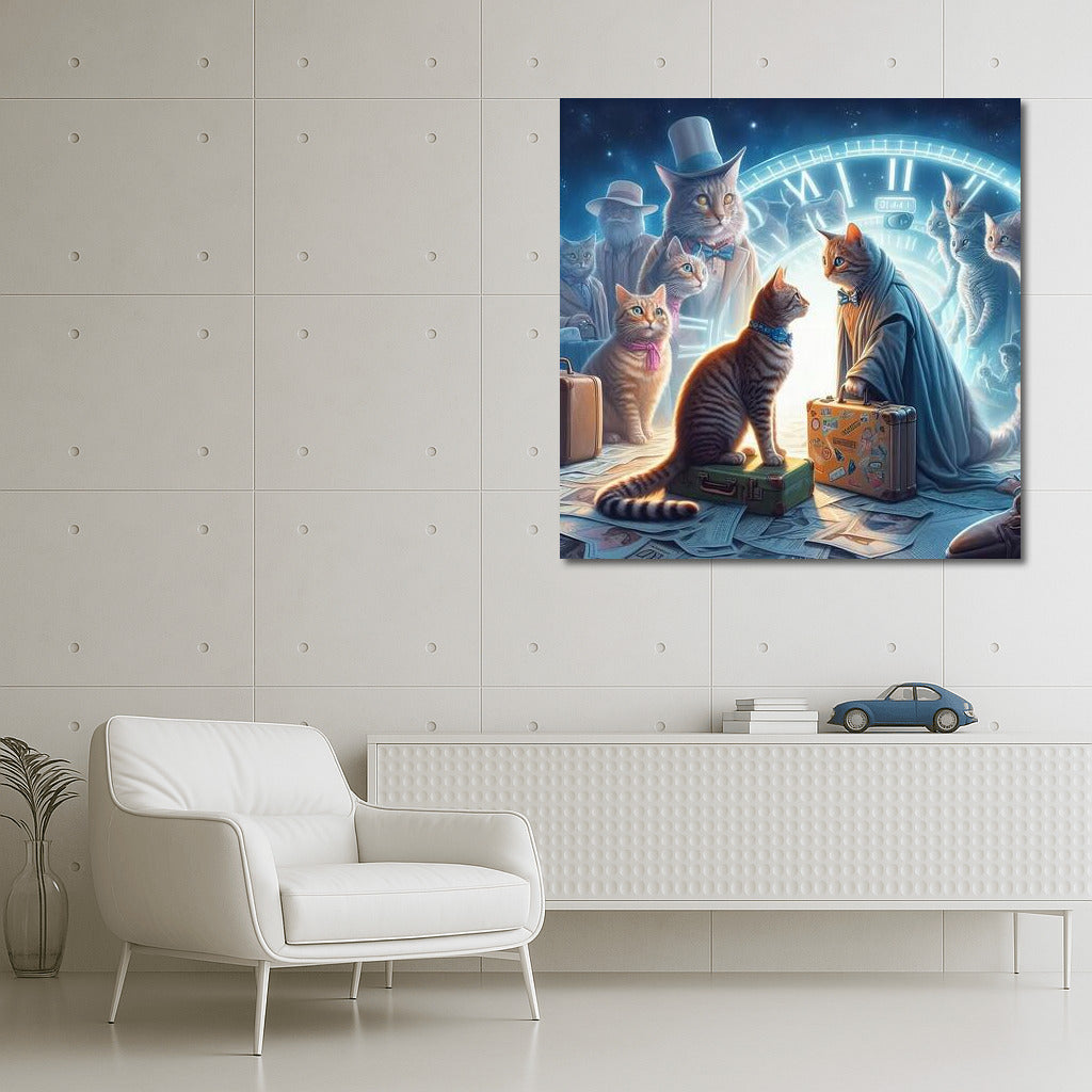 Chronicles of Time: Cat on a Journey Through the Ages