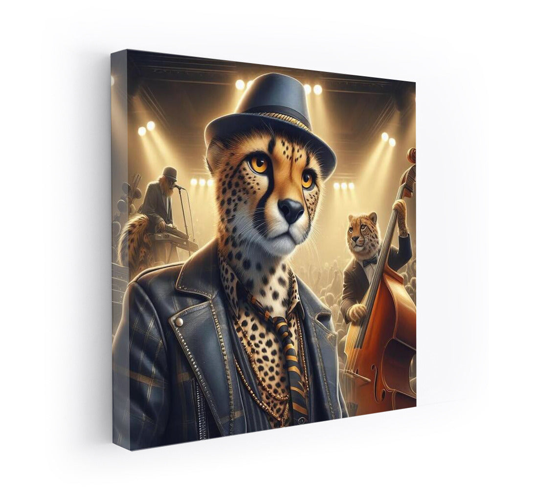 Cheetah on the Dance Floor: Stylish Evening at the Music Club