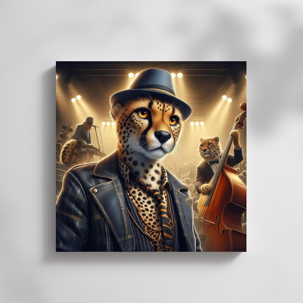 Cheetah on the Dance Floor: Stylish Evening at the Music Club
