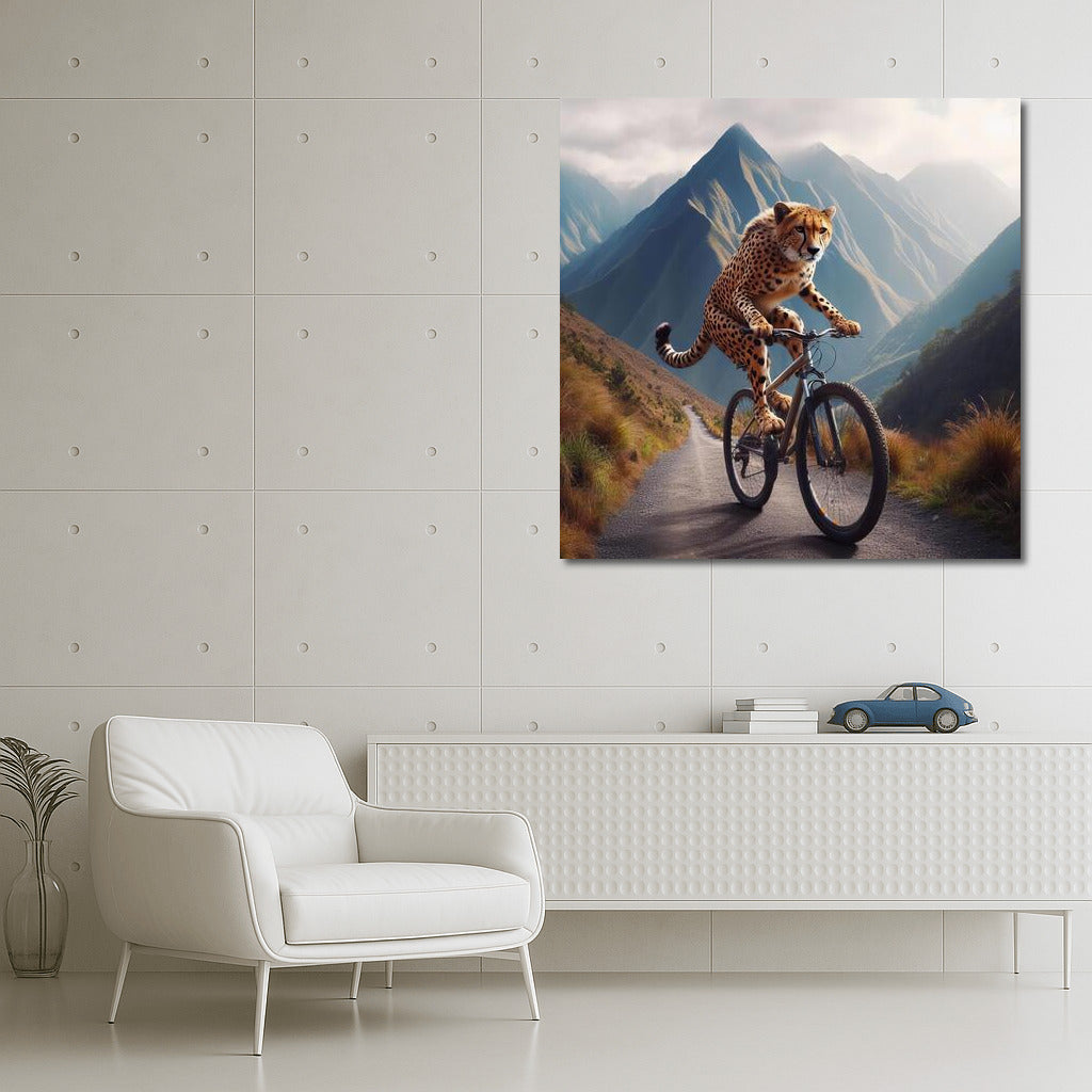 Cheetah on a Bike: Mountain Trail Extreme