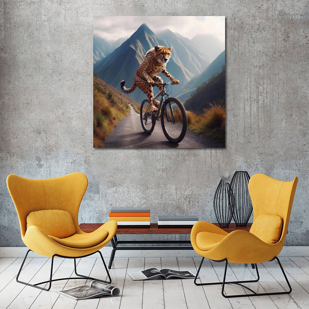 Cheetah on a Bike: Mountain Trail Extreme