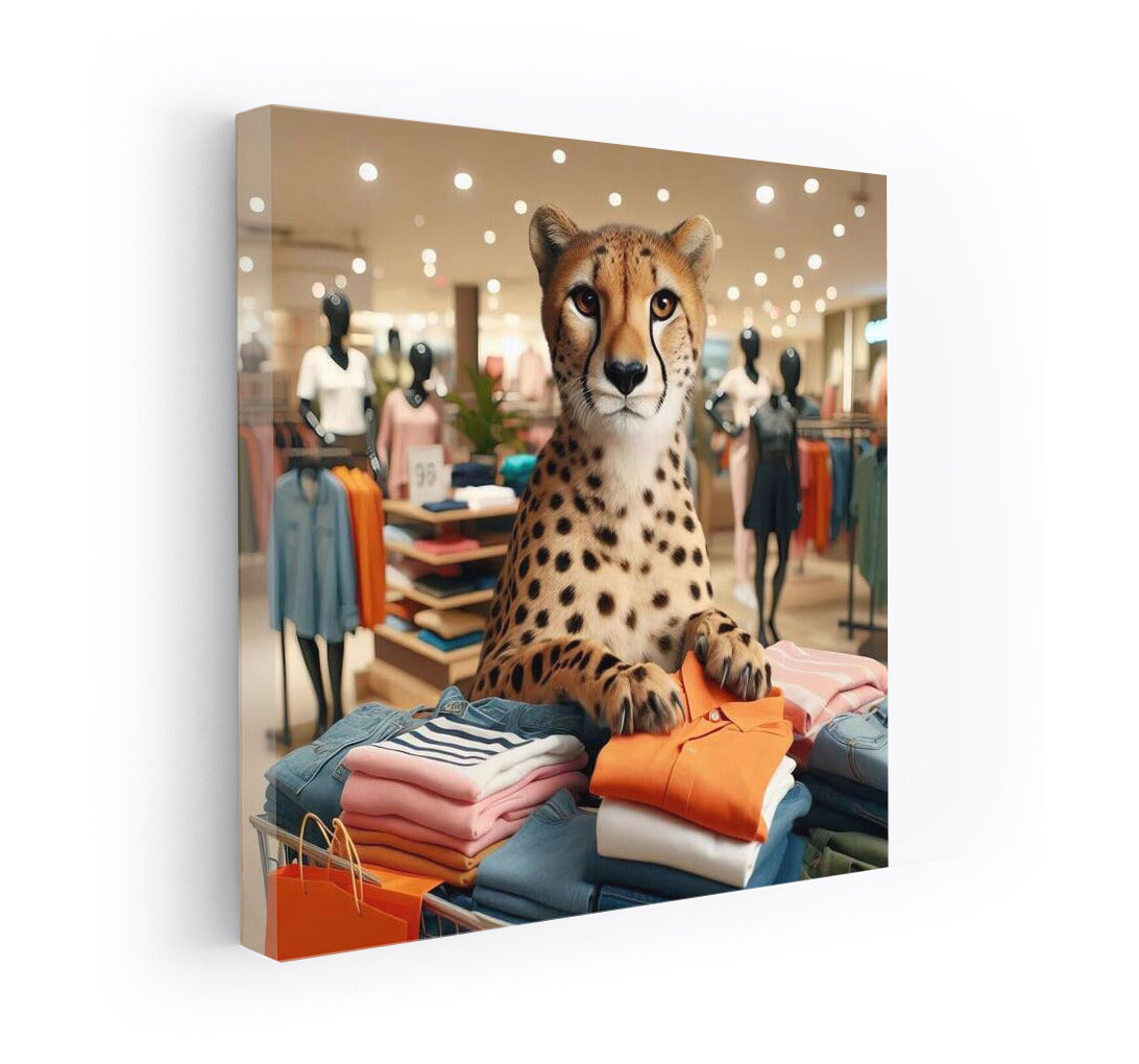 Cheetah on a Shopping Spree: Fashion Run at the Mall