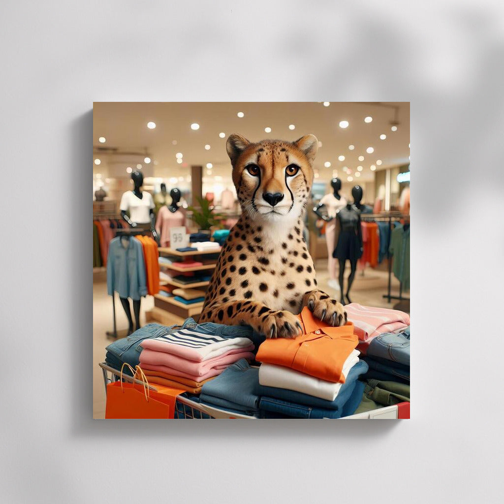 Cheetah on a Shopping Spree: Fashion Run at the Mall