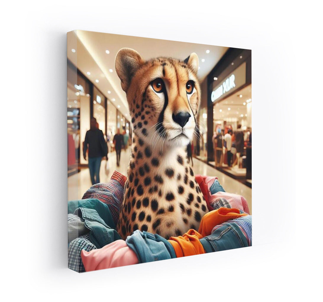 Cheetah on a Shopping Spree: Fashion Run at the Mall