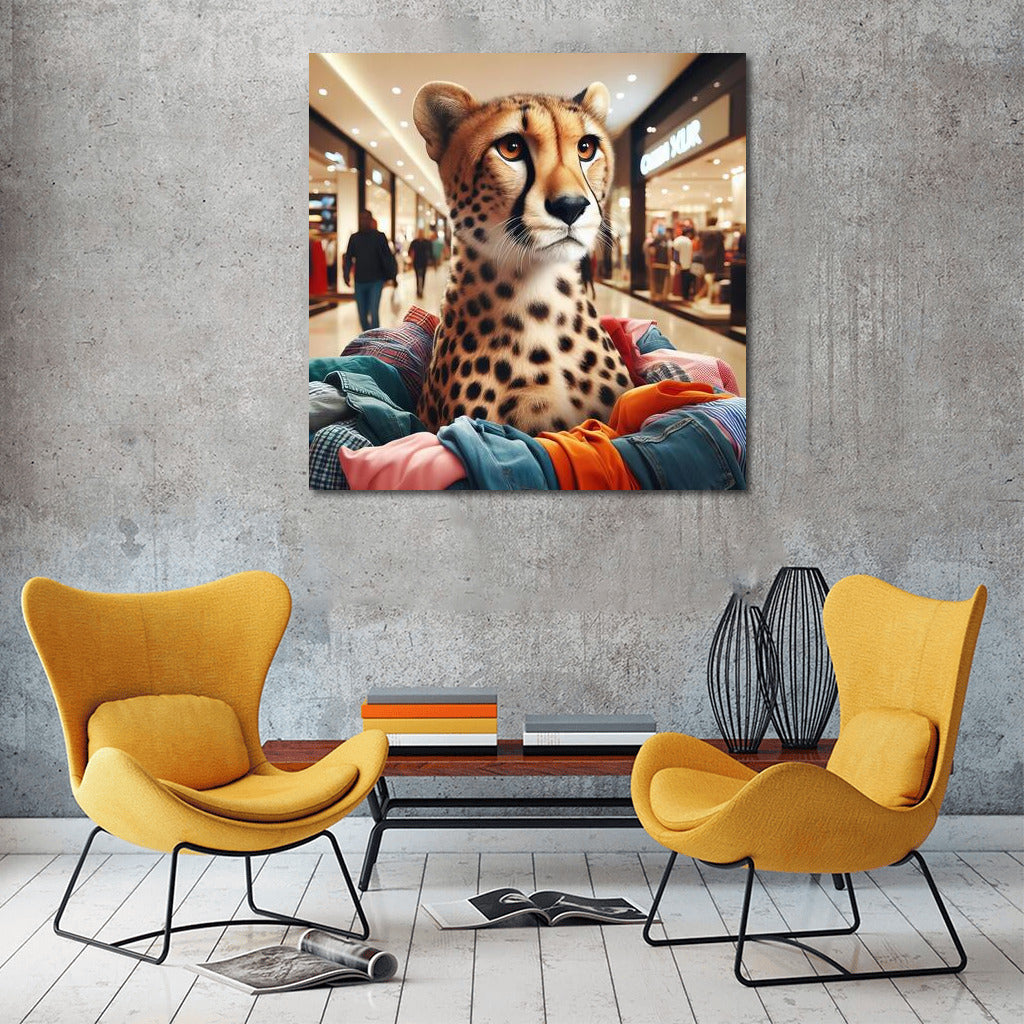 Cheetah on a Shopping Spree: Fashion Run at the Mall