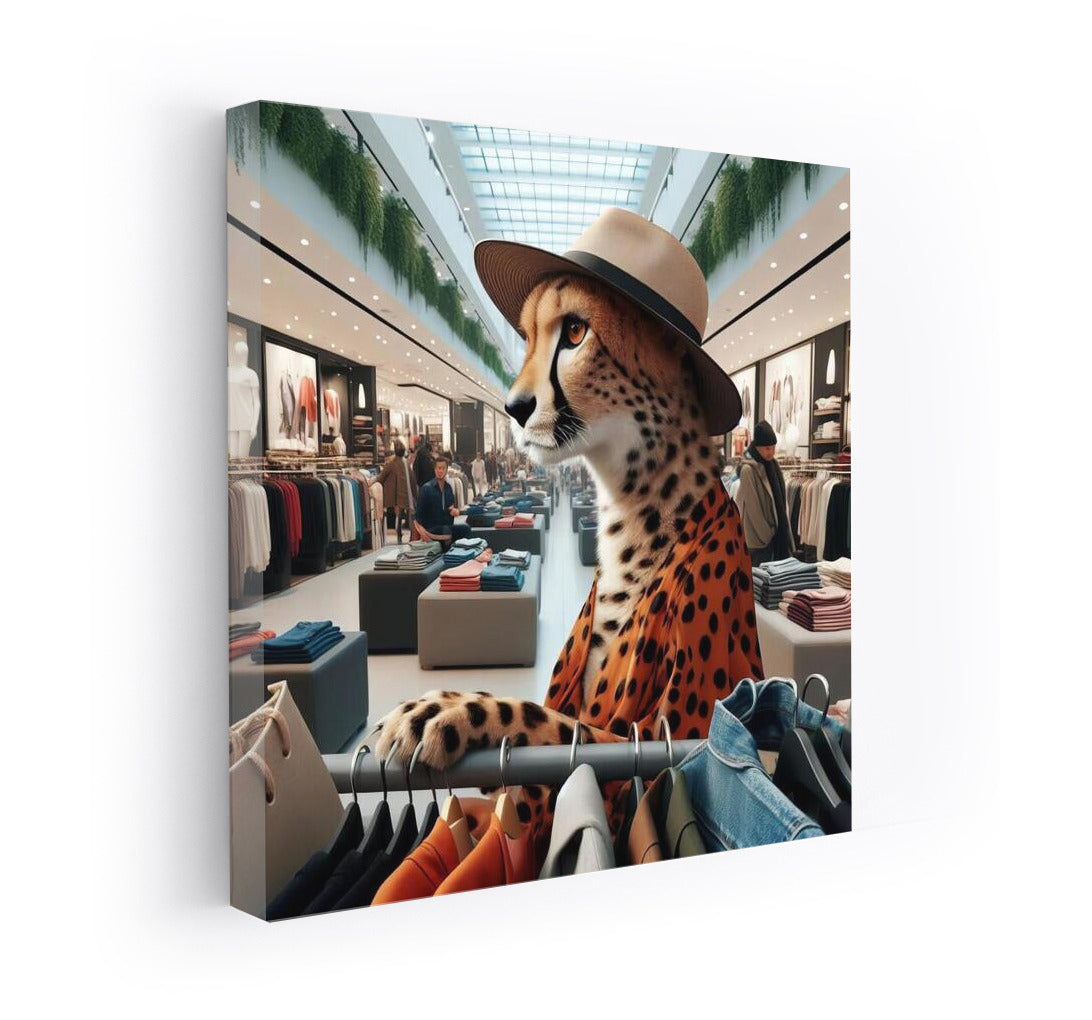 Cheetah at the Mall: Shopping in Style