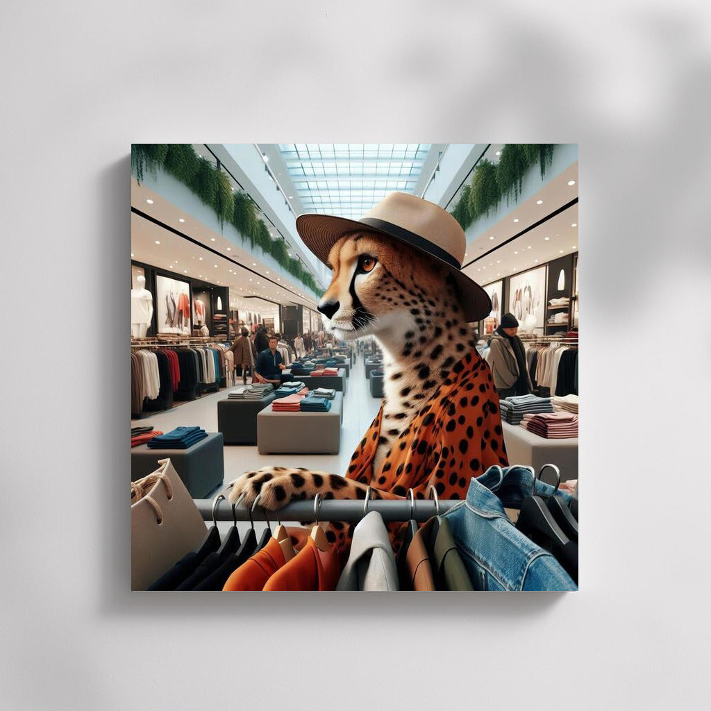 Cheetah at the Mall: Shopping in Style