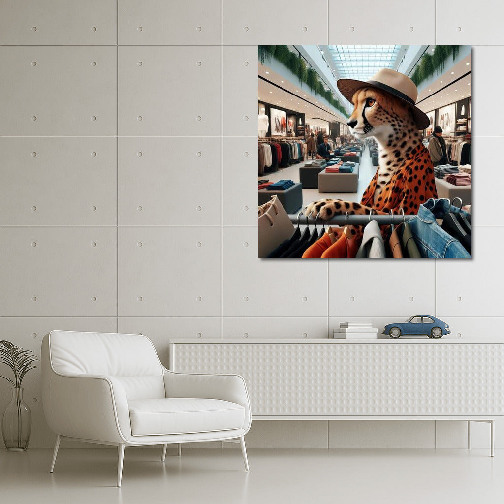 Cheetah at the Mall: Shopping in Style