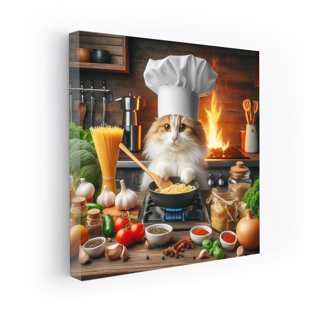 Culinary Cat Chef at Italian Restaurant: Inspiration for Kitchen and Cat Lovers