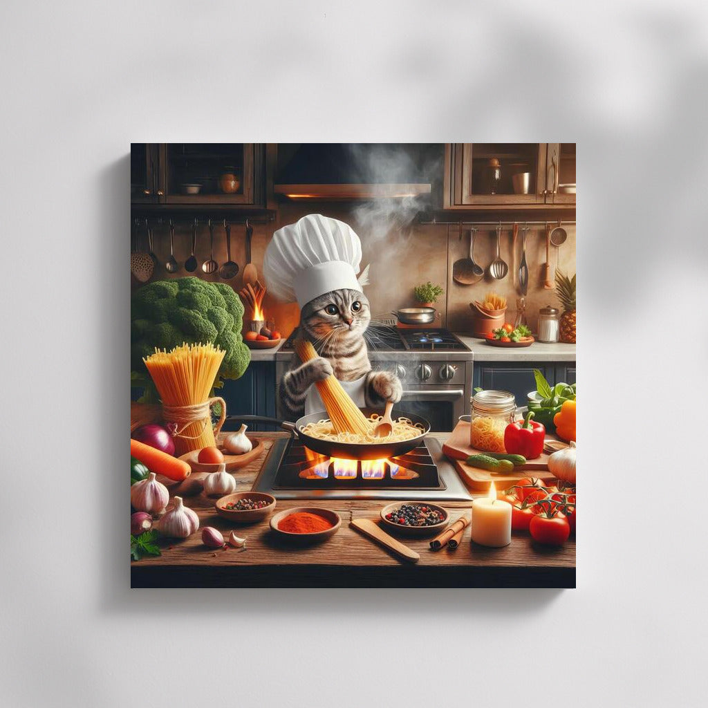 Italian Chef Cat: Culinary Magic in the Restaurant