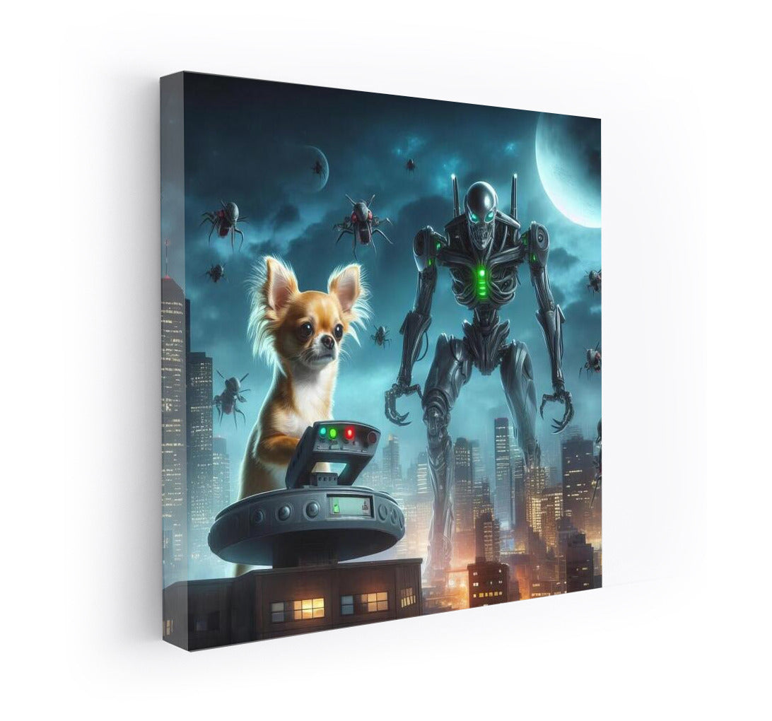 Chihuahua Hero and Robot Defender: Saving the City from Aliens
