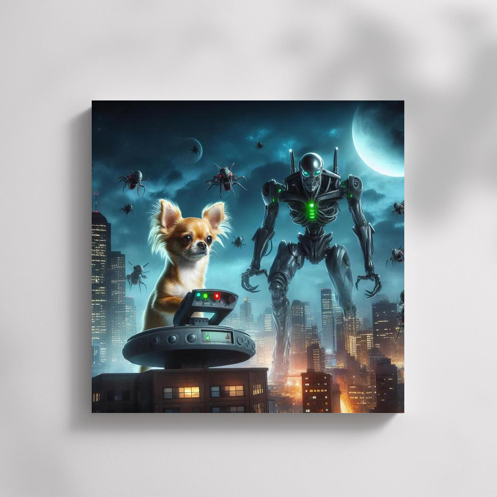 Chihuahua Hero and Robot Defender: Saving the City from Aliens