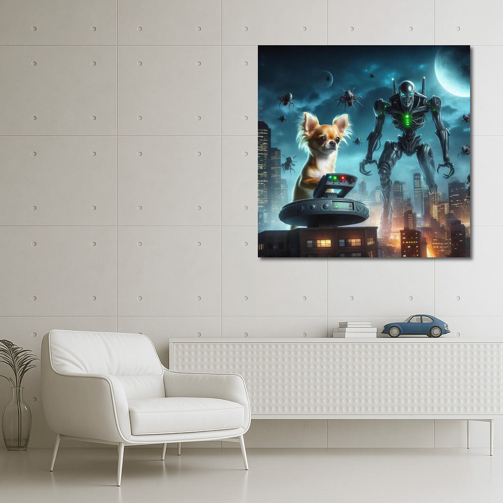 Chihuahua Hero and Robot Defender: Saving the City from Aliens