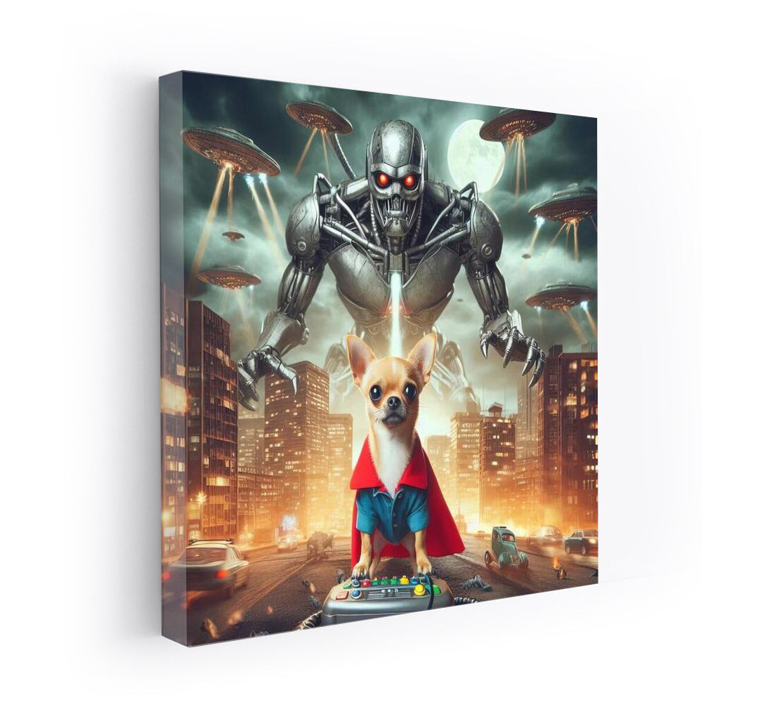 Chihuahua Hero: Robot Defender vs Aliens