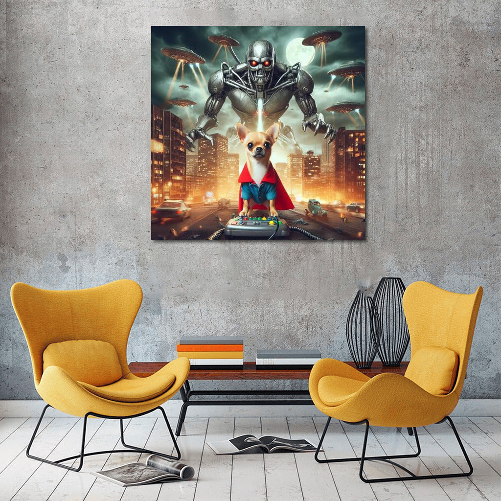 Chihuahua Hero: Robot Defender vs Aliens